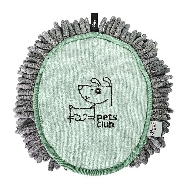 Vigar - Guante Secador para Pelo de Mascota - Modelo Pets Club - 17 x 21 x 2,5 cm