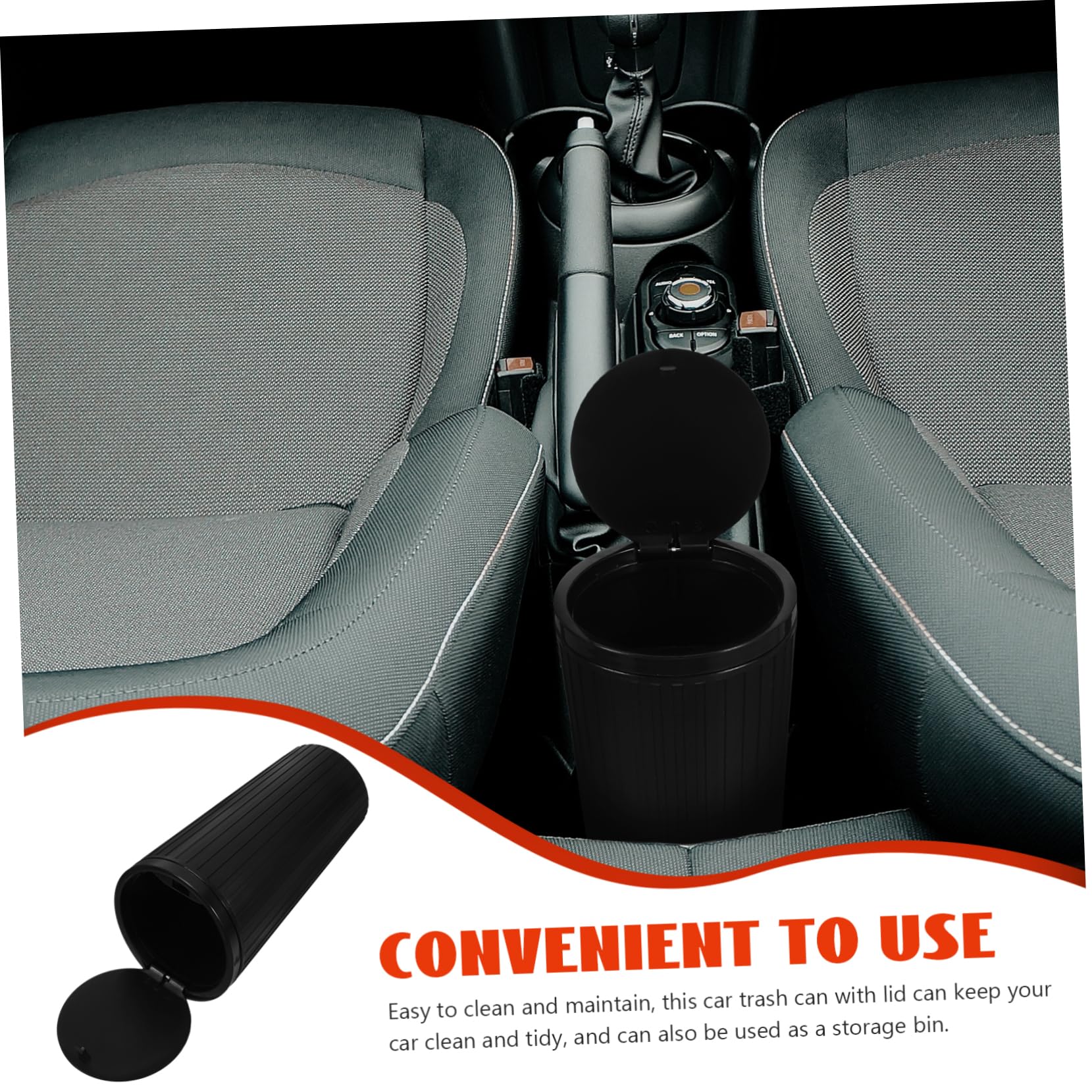 Gatuida 5pièces Poubelle De Voiture Avec Couvercle Contenant Compact Pour Déchets Accessoire Pratique Pour Automobile Et Camping Rangement Et