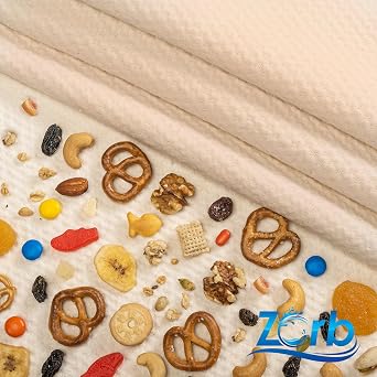 Zorb FoodSAFE Organic Cotton Dimple Fabric Natural | Made in USA - Sold by The Yard | Breathable, Hypoallergenic, Absorbent, Ready to Absorb, Organic, CPSIA Certified, Bio-Based, Biodegradable,