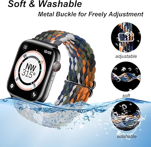 Miniatura 3 de DOBSTFY Compatible con la Correa de Apple Watch 38mm 40mm 41mm 42mm 44mm 45mm 46mm 49mm para Mujeres y Hombres, Correa de Apple Watch Elástica y