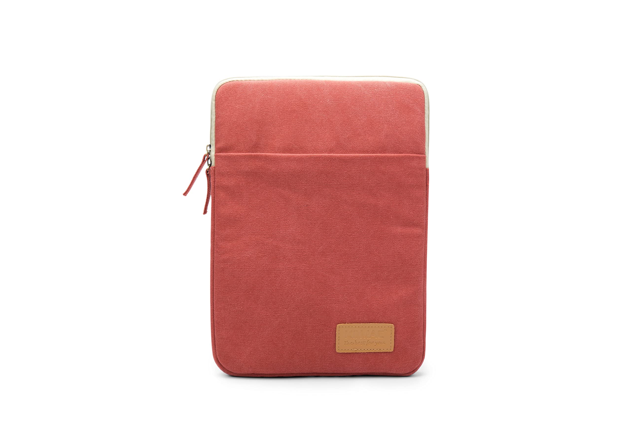 Red Lemon Kinmac 360 Degree Protective Canvas Vertical Style Waterproof Laptop Sleeve with Pocket for 13.3 Inch Laptop and MacBook 13 (Wine Red)