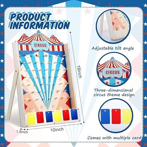 Miniatura 3 de Juego de gota de disco con 10 discos, divertido juego de mesa de madera para adolescentes y adultos, decoración de fiesta temática, suministros para