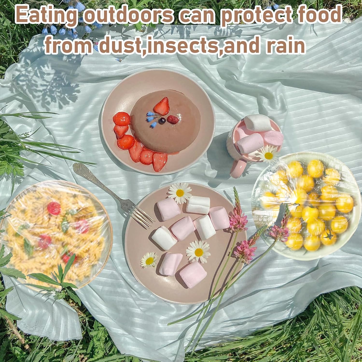 Plastic Bowl Covers - Food Covers,Shower Caps for Sourdough Bread