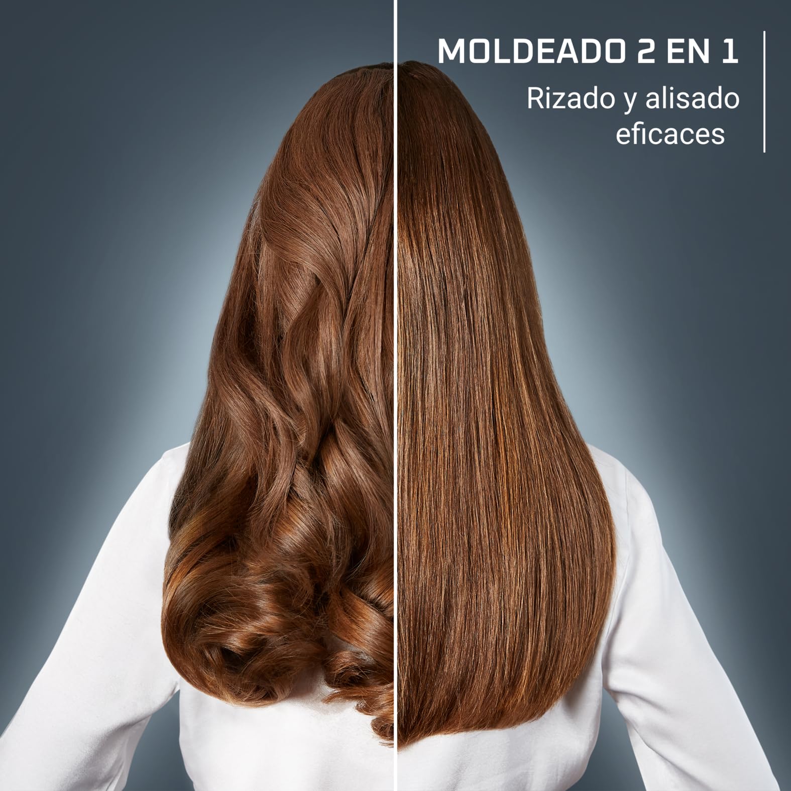 Rowenta Thermostyle, Plancha de Pelo Iónica 2 en 1, Revestimiento de Titanio y Cerámica, Alisado y Rizado con Resultados Duraderos, Temperatura Ajustable hasta 230°C, SF7120