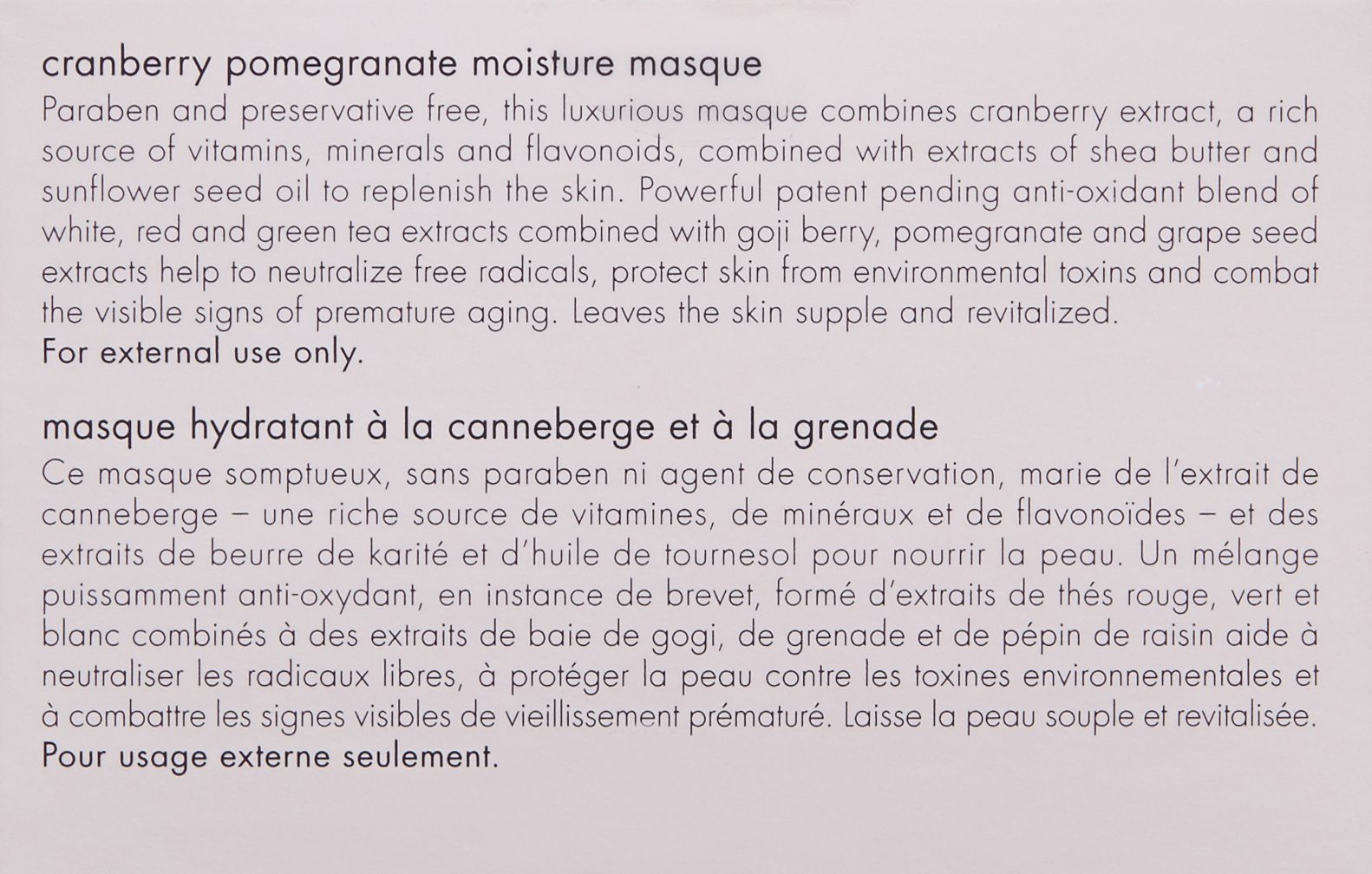June Jacobs Cranberry Pomegranate Moisture Masque, 4 Fl Oz
