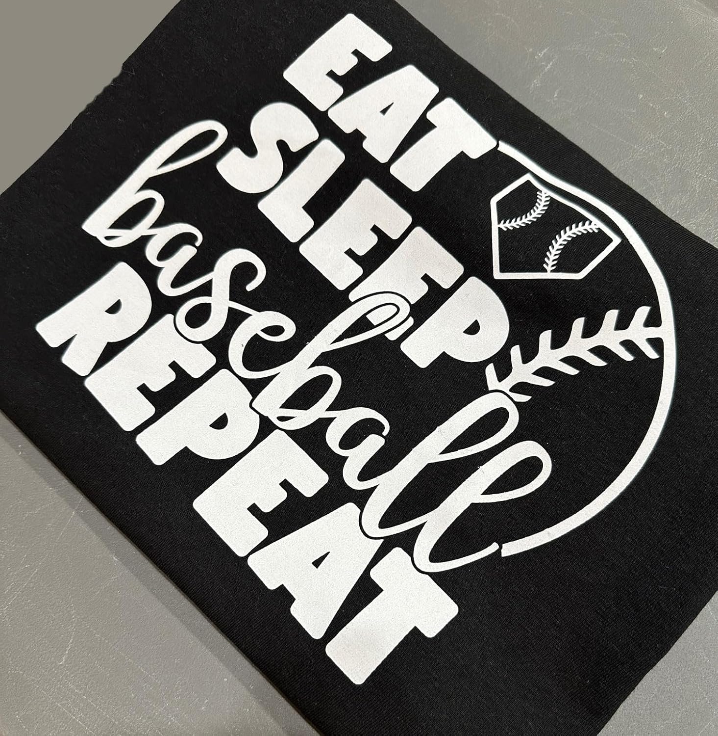 Studio 9Thirty3 Eat Sleep Baseball Repeat Loungewear Set – Men’s Comfy Flannel Pant & Tee Sleep Set, Gift for Fans & Players