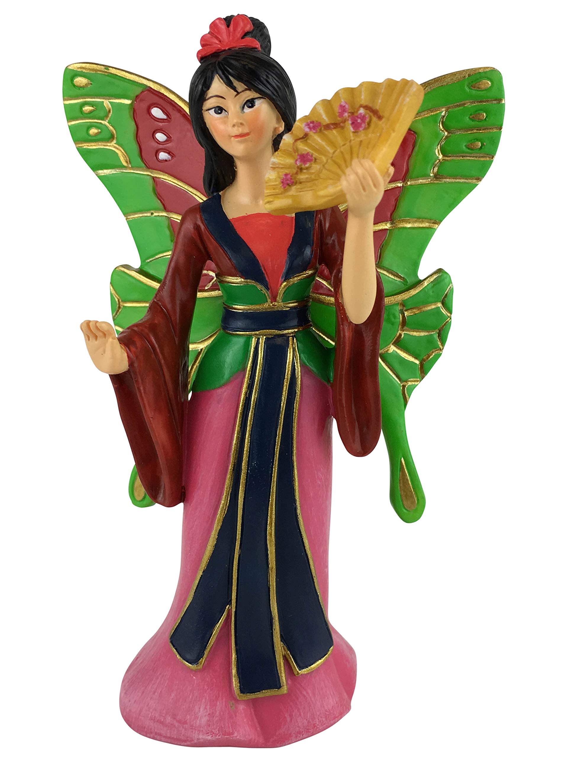 Fata Kai In Miniatura Per Giardino Fatato - Statuina Colorata In Resina 11,5 Cm - Foto 10