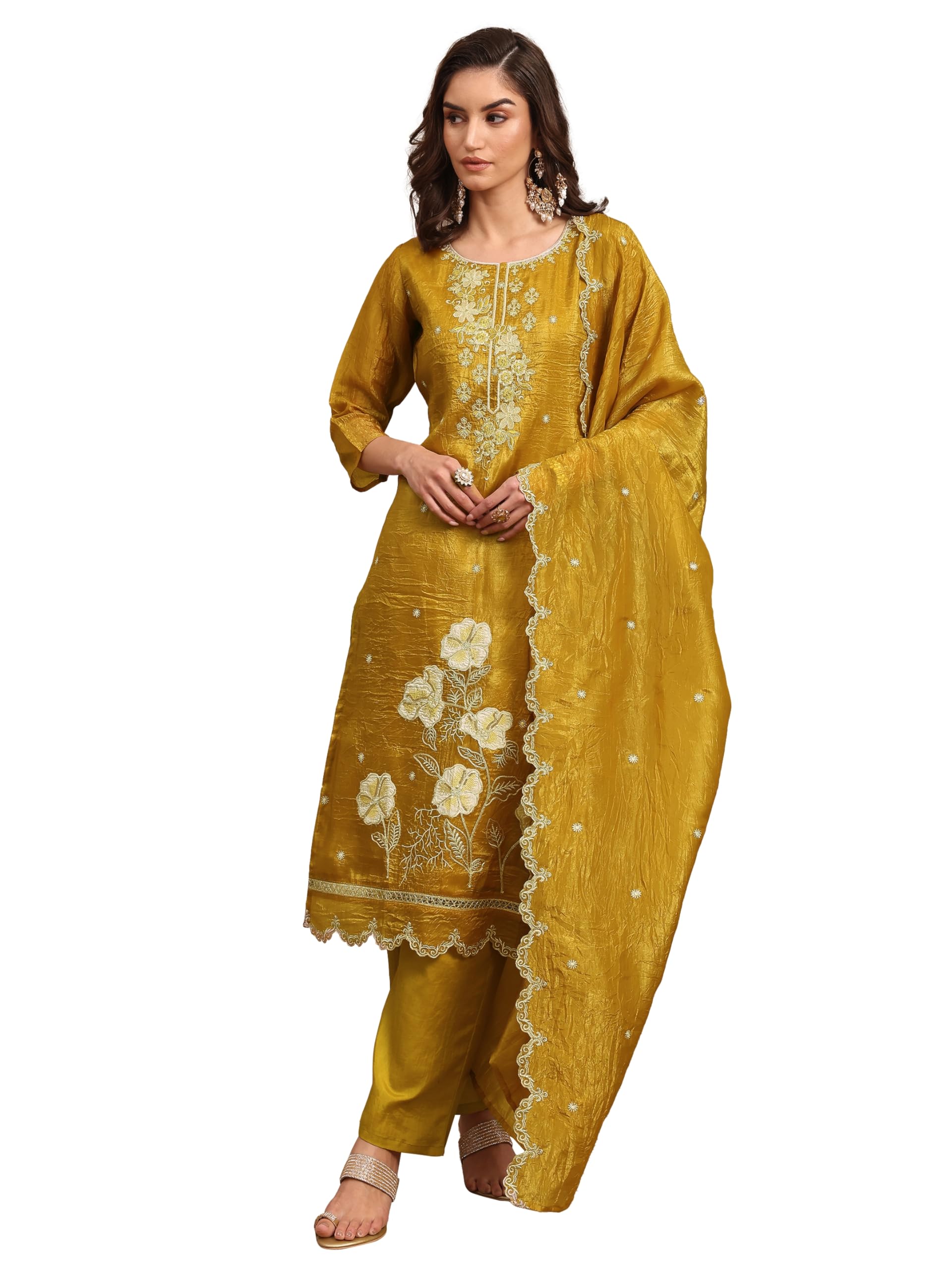libas Embroidered Organza Straight Kurta for Women | ethnic wear | bridal suit | wedding dress | occasion wear-picture-19