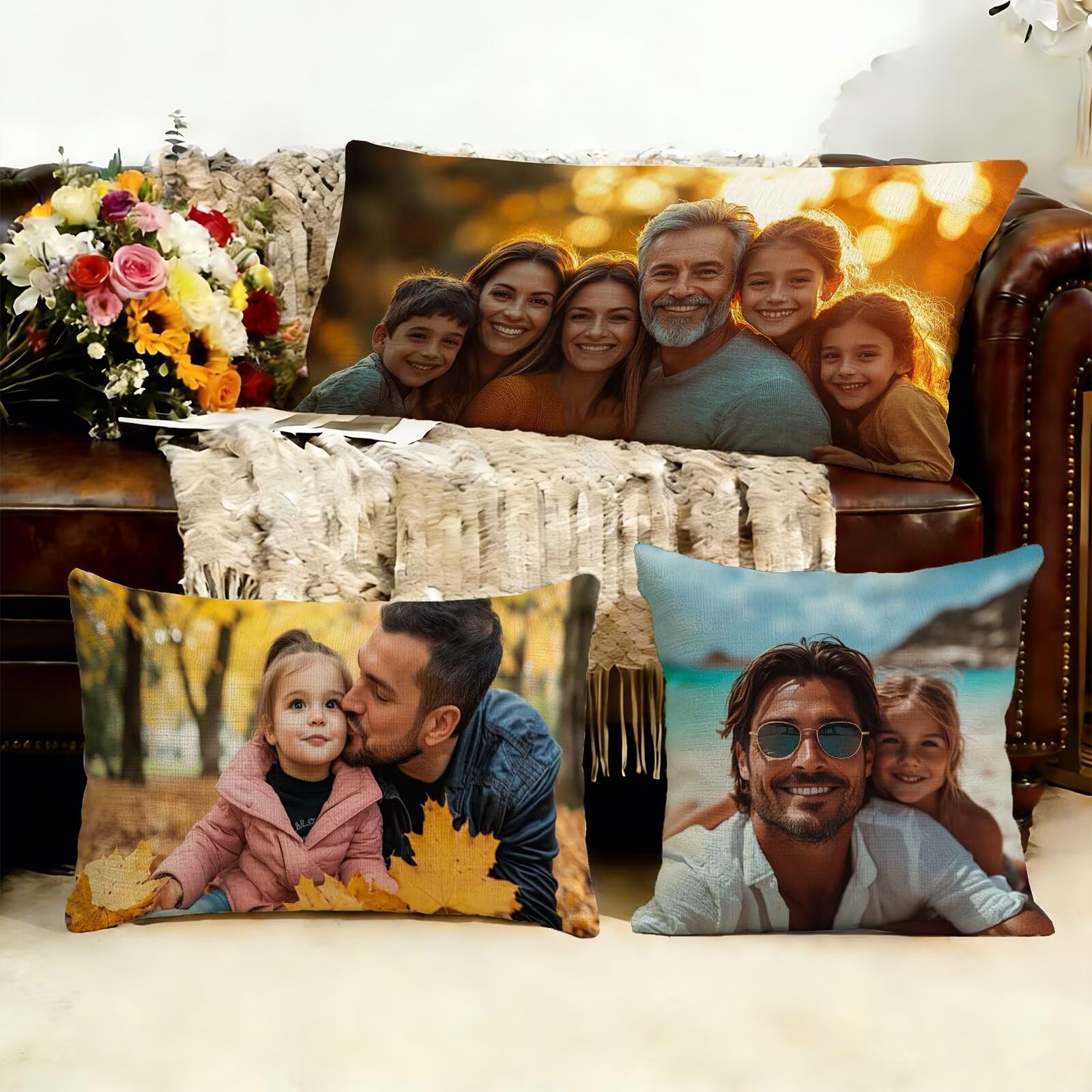 Cojin Personalizado Foto a Doble Cara 60x180cm - Cojines Exterior,Funda de Almohada Impermeable - Regalo Original para San Valentín y Aniversario Parejas para Cama Sofa Terraza Salon Jardin J1-269