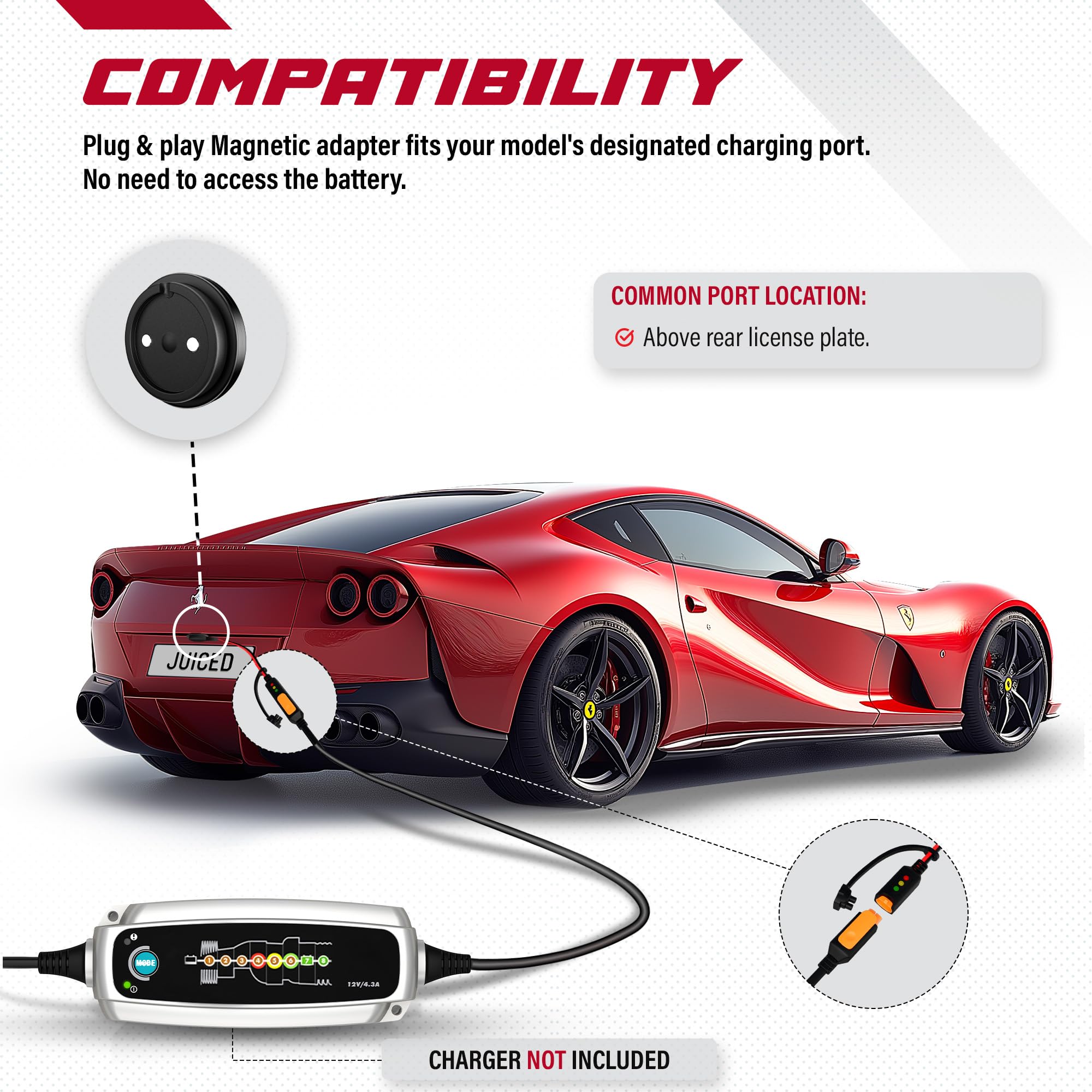 フェラーリ　488GTB 充電器 Amazon.com: JMR Adapter for Ferrari 488 F8 California T Portofino