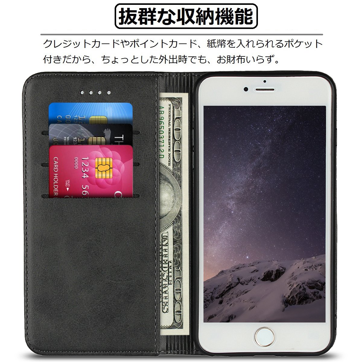 Amazon.co.jp: DeftD iPhone 6 / iPhone 6S 兼用 手帳型 本革調