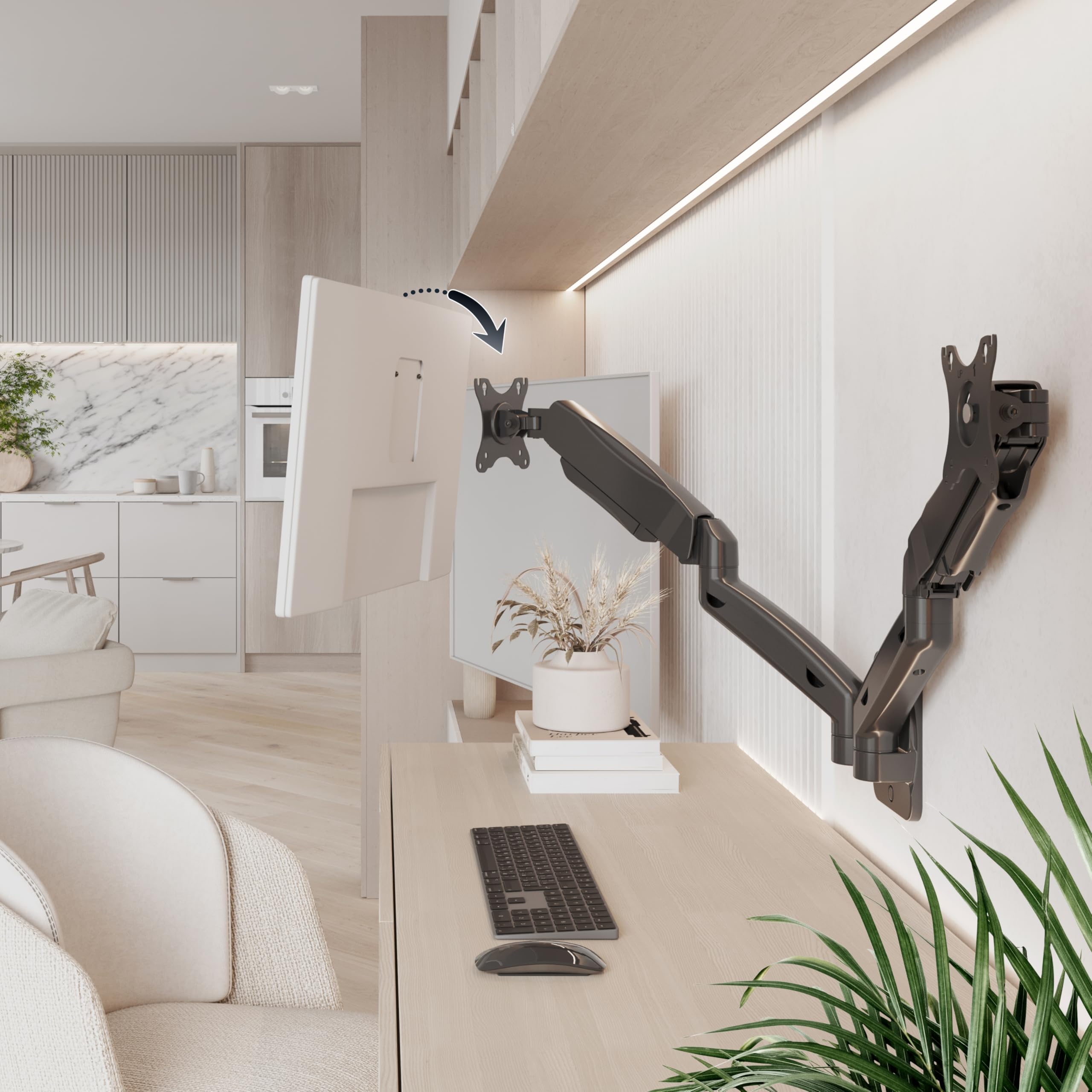 Monitor Wall Mount Swivel Tilt RICOO S4711 17-32 Pollici - Dettaglio