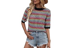 Angashion Women's Striped Knitted Sweatshirt: A Must-Have for Comfort and Style
