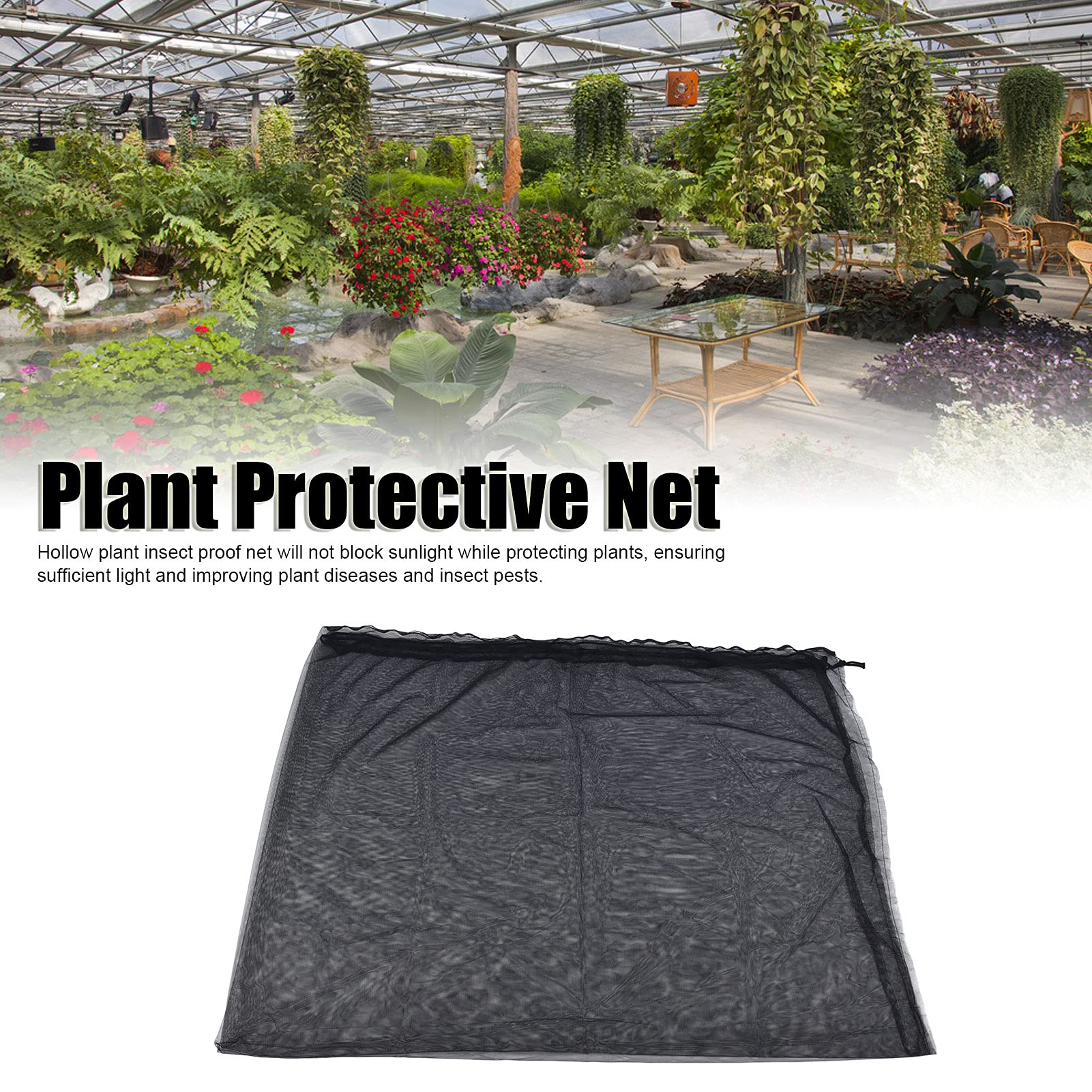 Filet De Protection Pour Plantes, Arbre Fruitier, Sac En Maille Réutilisable Pour Fleurs, Plantes, Fruits, Légumes (noir