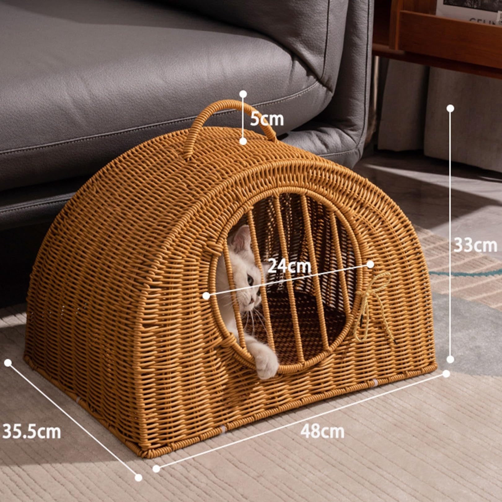 猫 ハウス キャットハウス 藤編み 通気性 耐久性 洗える おしゃれ 四季通用 楽天市場】【20%OFFクーポン〜】猫 ハウス キャットハウス 藤