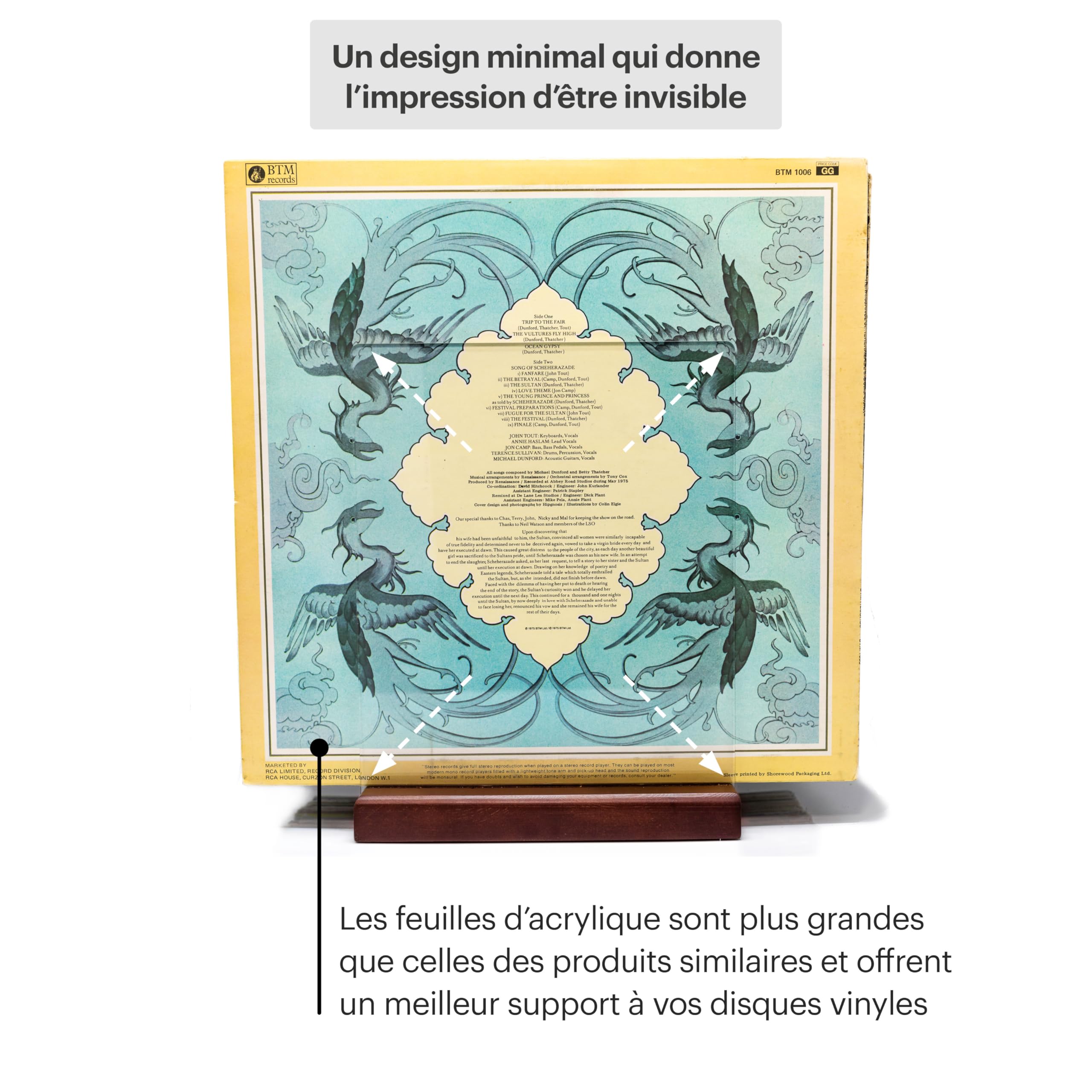 Etagère Pour Disques Vinyles - Un Porte-Disques Au Design Minimal - Capacité De 50 Lp - Avec Une Rainure D'affichage À L'avant (Marron)
