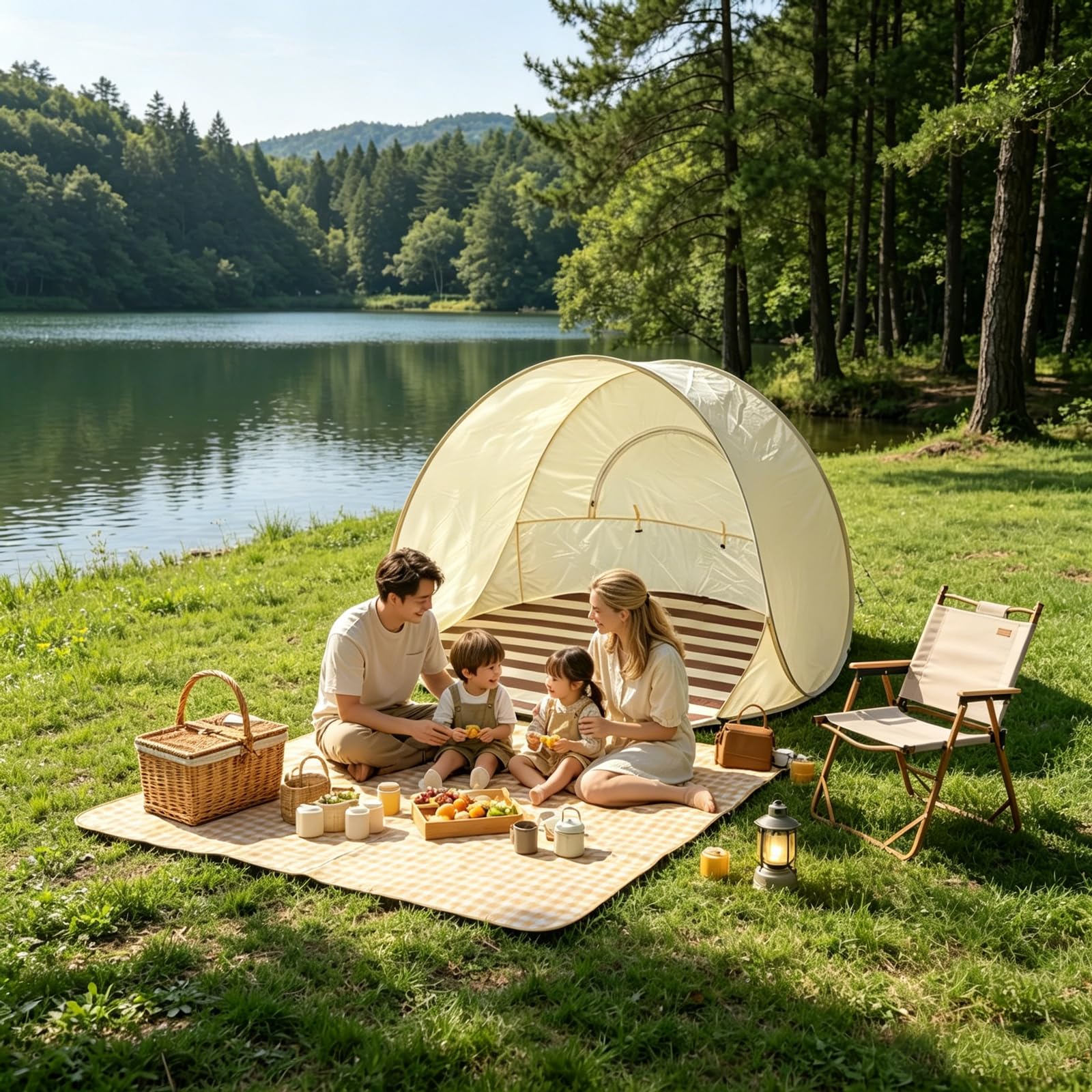 Rozkładany namiot plażowy dla 1-3 osób, osłona przeciwsłoneczna z filtrem UV, przenośny, automatyczny, łatwy w rozkładaniu, dziecięcy namiot plażowy na plażę, do ogrodu, na piknik