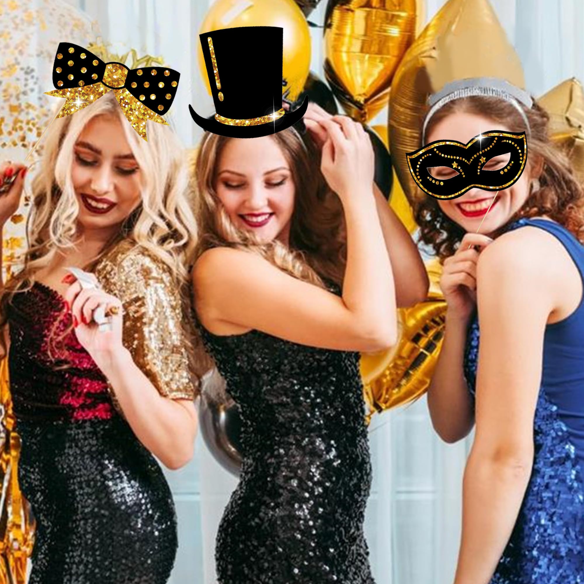 30 Accessori Per Foto Feste - Per Matrimoni, Compleanni, Carnevale E Natale