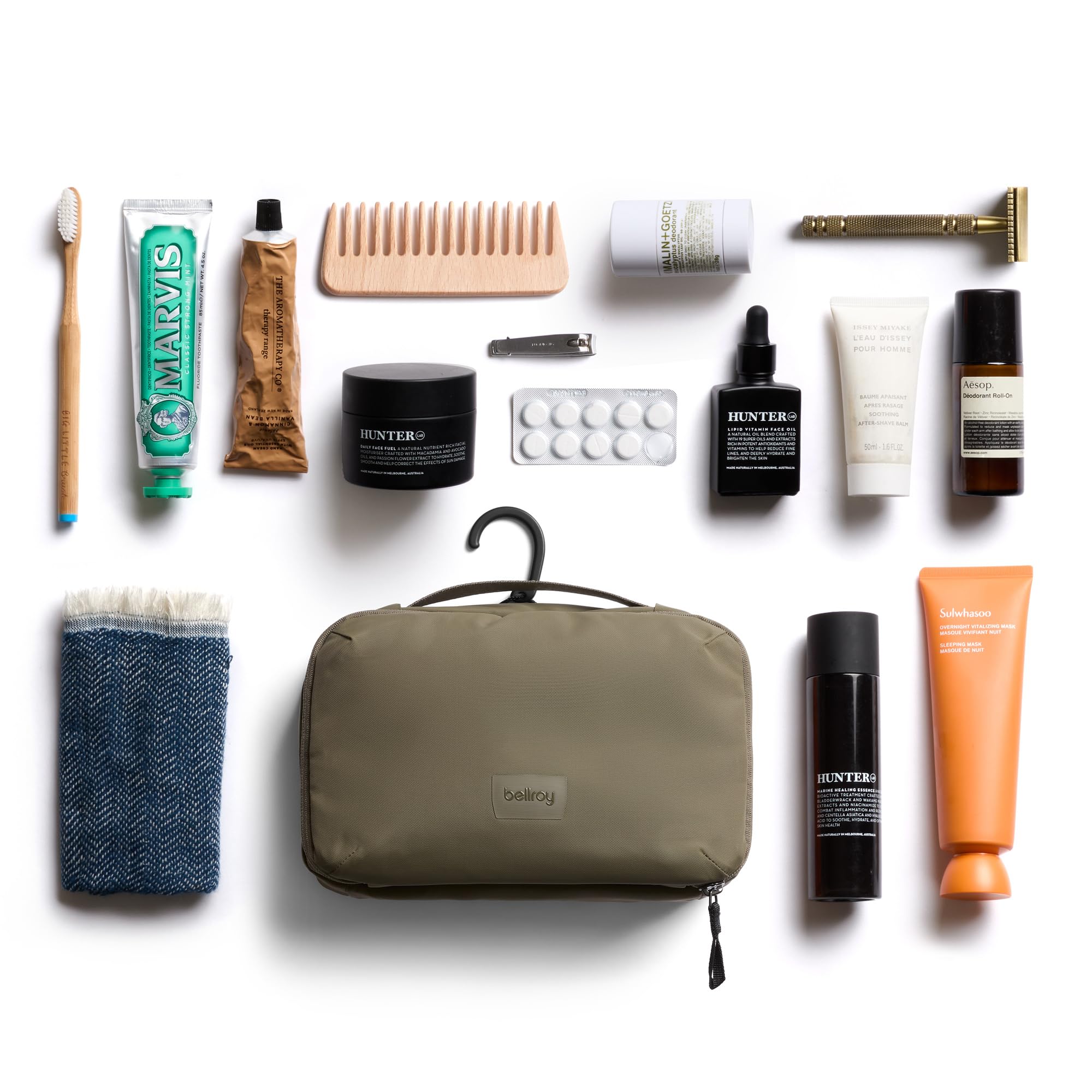Bellroy Hanging Toiletry Kit (borsa da toilette da appendere da 3 litri unisex, progettata per i viaggi) - SeaKelp