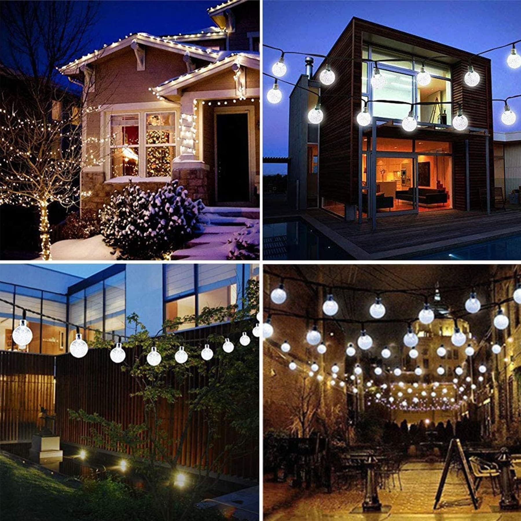 Bollengold 50 LED Solar String Lights Outdoor,5M Solar Powered Garden Lights with 8 Modes,IP65 Waterproof Crystal Ball Lights for Bedroom Gift,Patio - Image 4