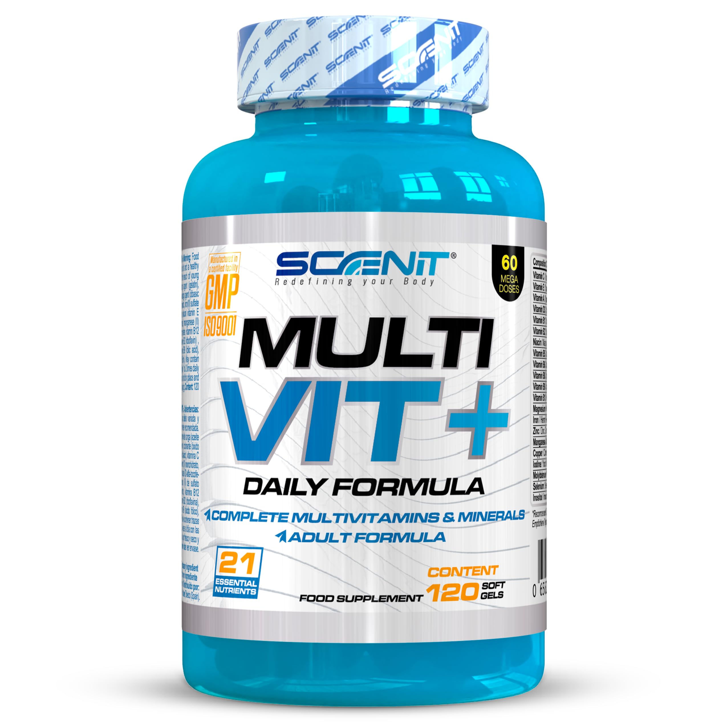 MULTI VIT+ - Multivitaminas y minerales - 120 perlas de alta potencia ...