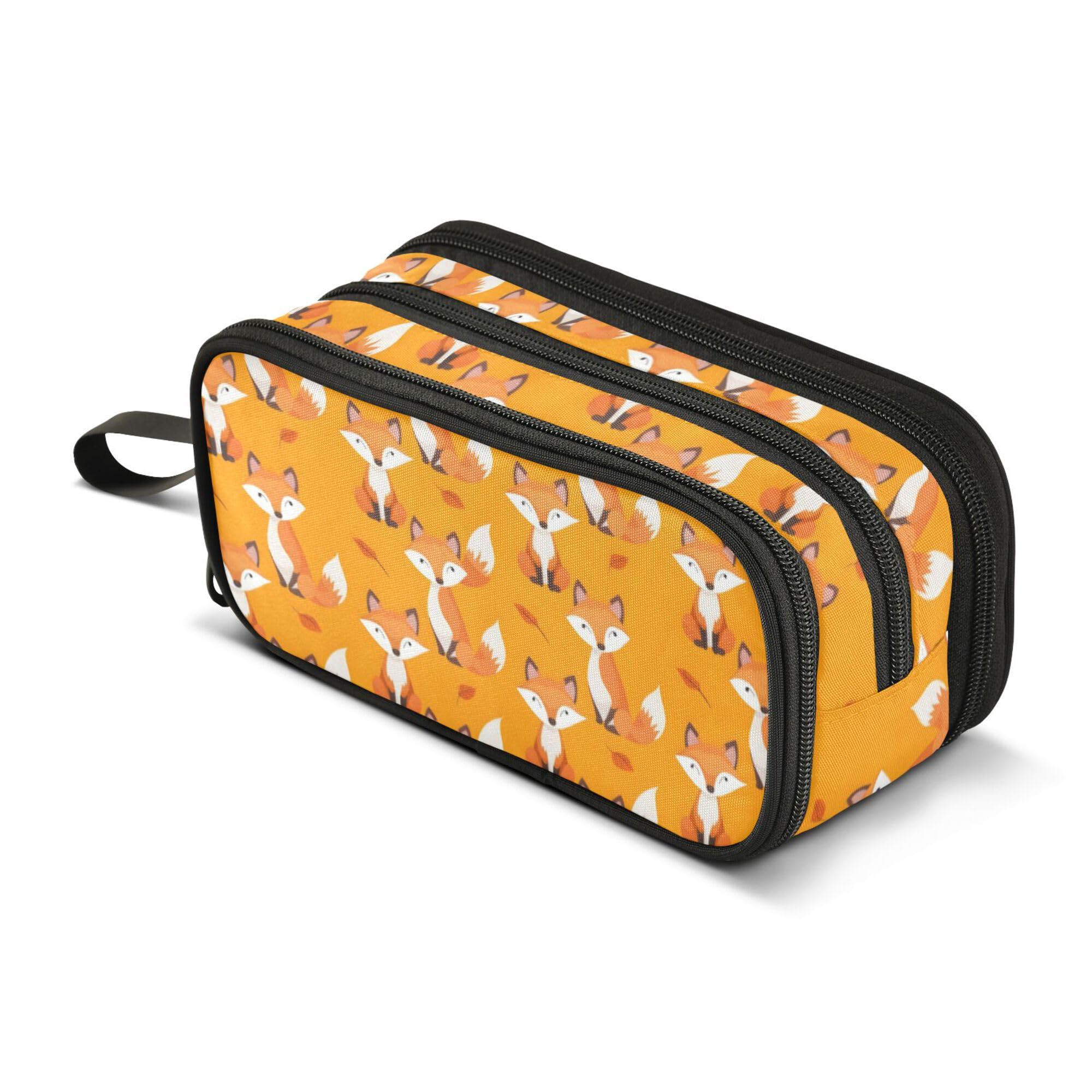 ALAZA Large Pencil Case, Big Capacity Pencil Bag Pen Pouch Holder 3 Compartments,Cute Fox School Office Supplies Stationery Makeup Bag Storage Organizer for Students Girls Boys Women Men โ image 1
