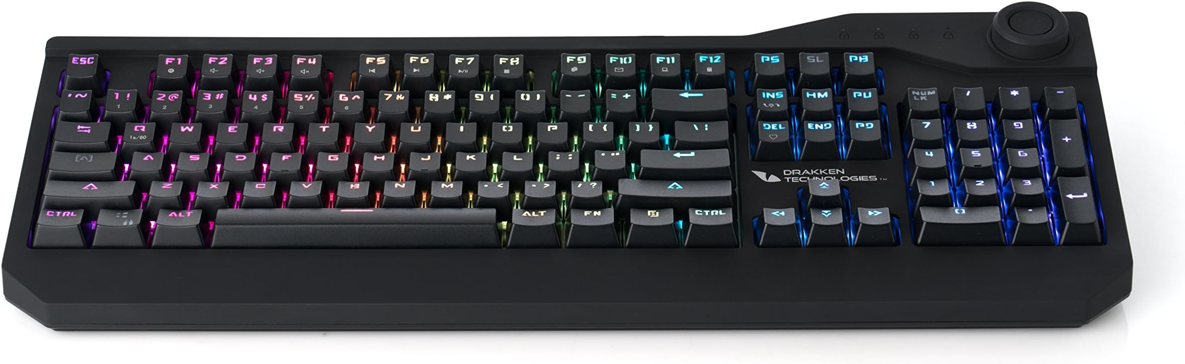 Drakken Tech Spektrum Gaming Keyboard - [Matte Black] : Hot Swap Mechanical Kailh Brown Switches - Customizable RGB Lighting - Programmable Macro Functionality