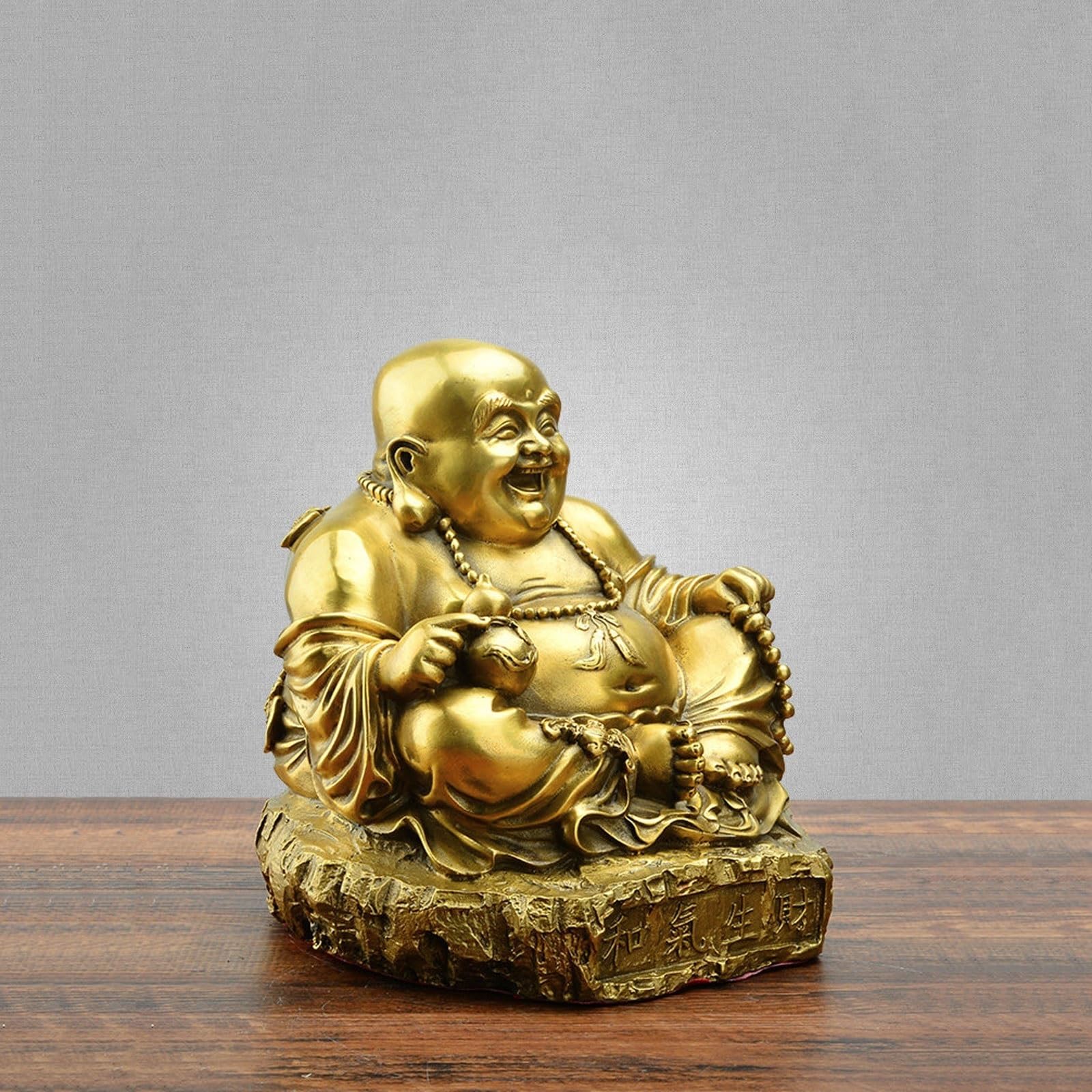 Posąg Buddy do wnętrz Feng Shui Bodhisattwa Statua Szczęśliwy uśmiechnięty posąg Buddy Rzeźba Statua Wystrój Domu Gratulacje Prezent Medytująca Statua Buddy Rzeźba