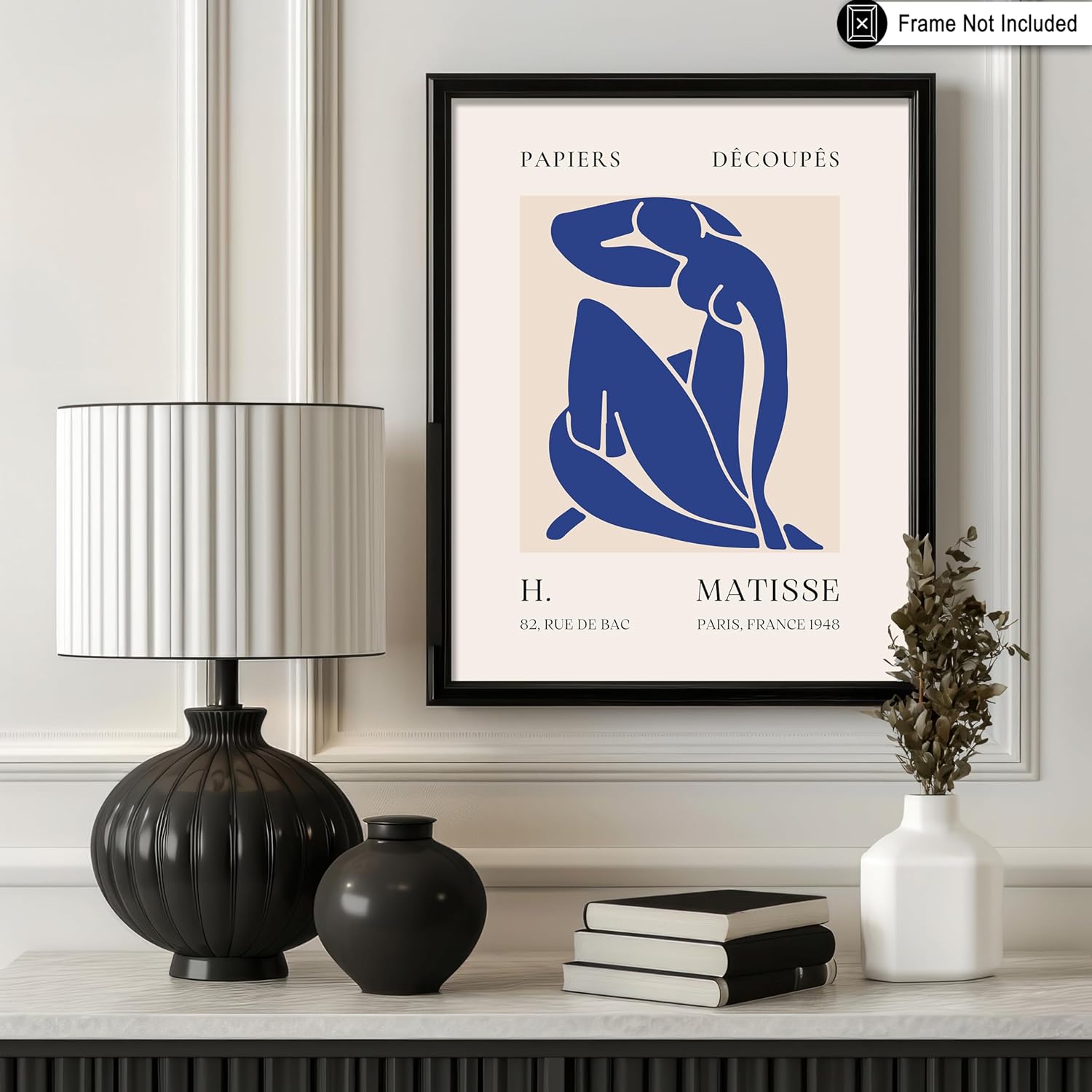 Poster Master Vintage Henri Matisse Poster - Retro Blue Nude II Print - Blue Nudes Art - Minimal Gift for Her, Women - Abstract Decor for Home, Office, Bedroom, Living Room, 24x32 Unframed Wall Art