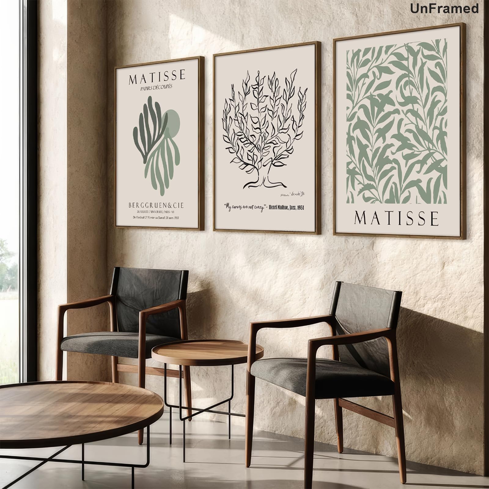 **専用**A3インテリアポスター マチス切り絵 D477 3枚セット Amazon.co.jp: マティスウォールアートポスター3枚セット、セージ