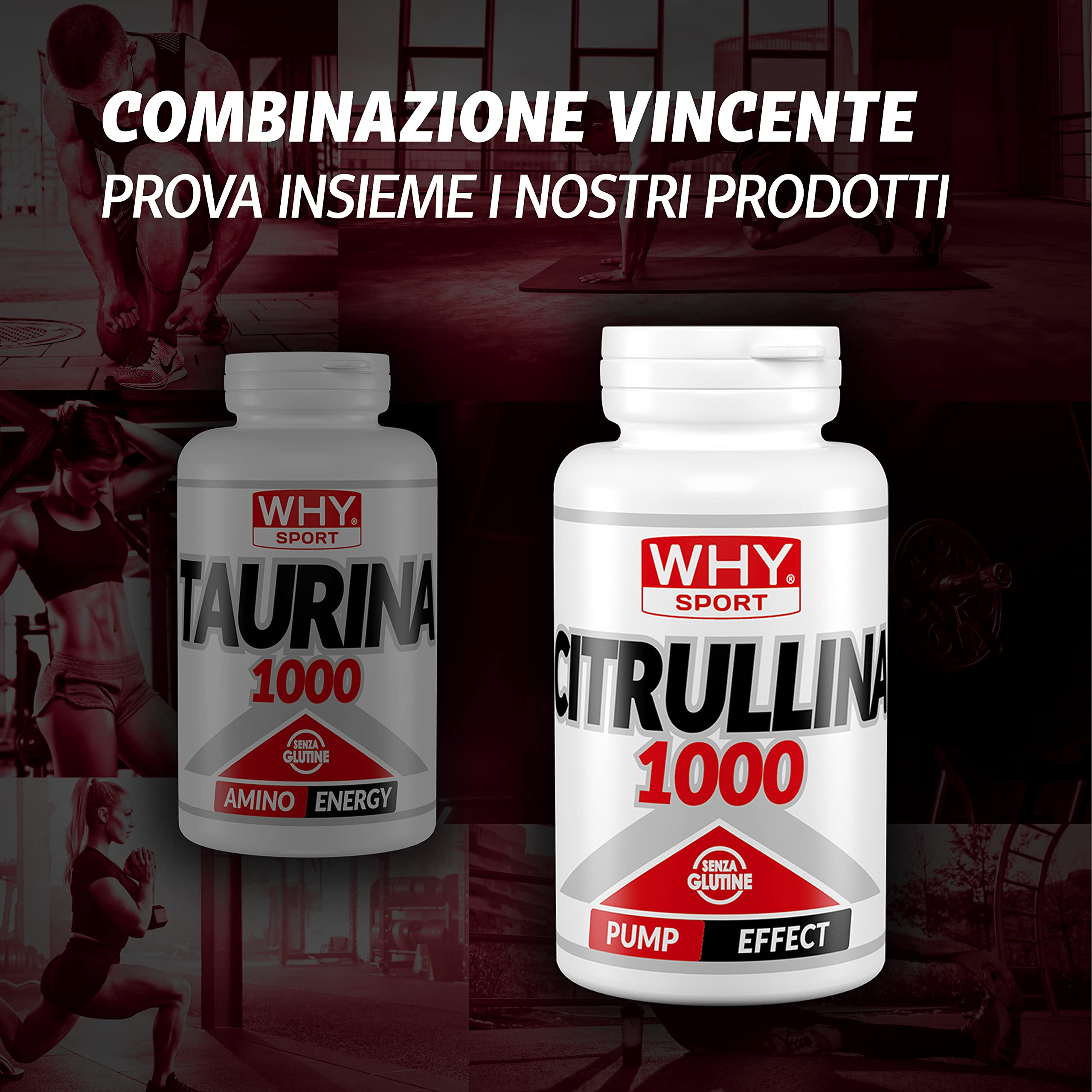 WHY SPORT TAURINA 1000 - Integratore Alimentare a Base di Taurina ad Alto Dosaggio – 90 Compresse