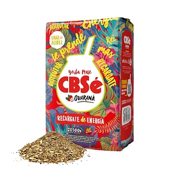 CBSe Yerba Mate Guarana Herbal Loose Leaf Yerba Mate Tea Blend with Guarana, 500 g 1.1 lb, Naturally Caffeinated, Gluten-Free