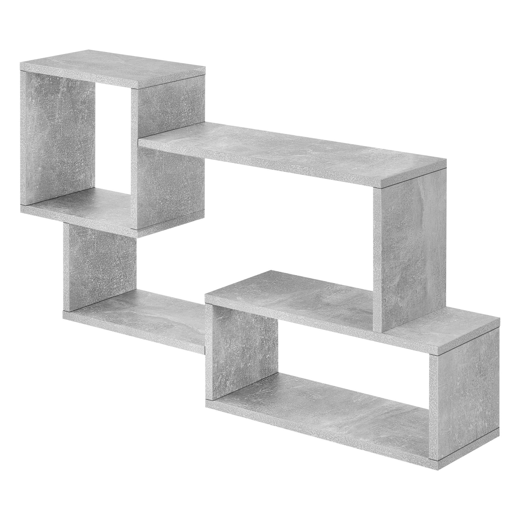 [en.casa] Mensola da Parete con 3 Scomparti Aperti Scaffale Libreria Sospesa a Muro con Ripiani Portaoggetti Espositore Pensile per Soggiorno Studio Corridoio 87x18x54 cm - Effetto Cemento