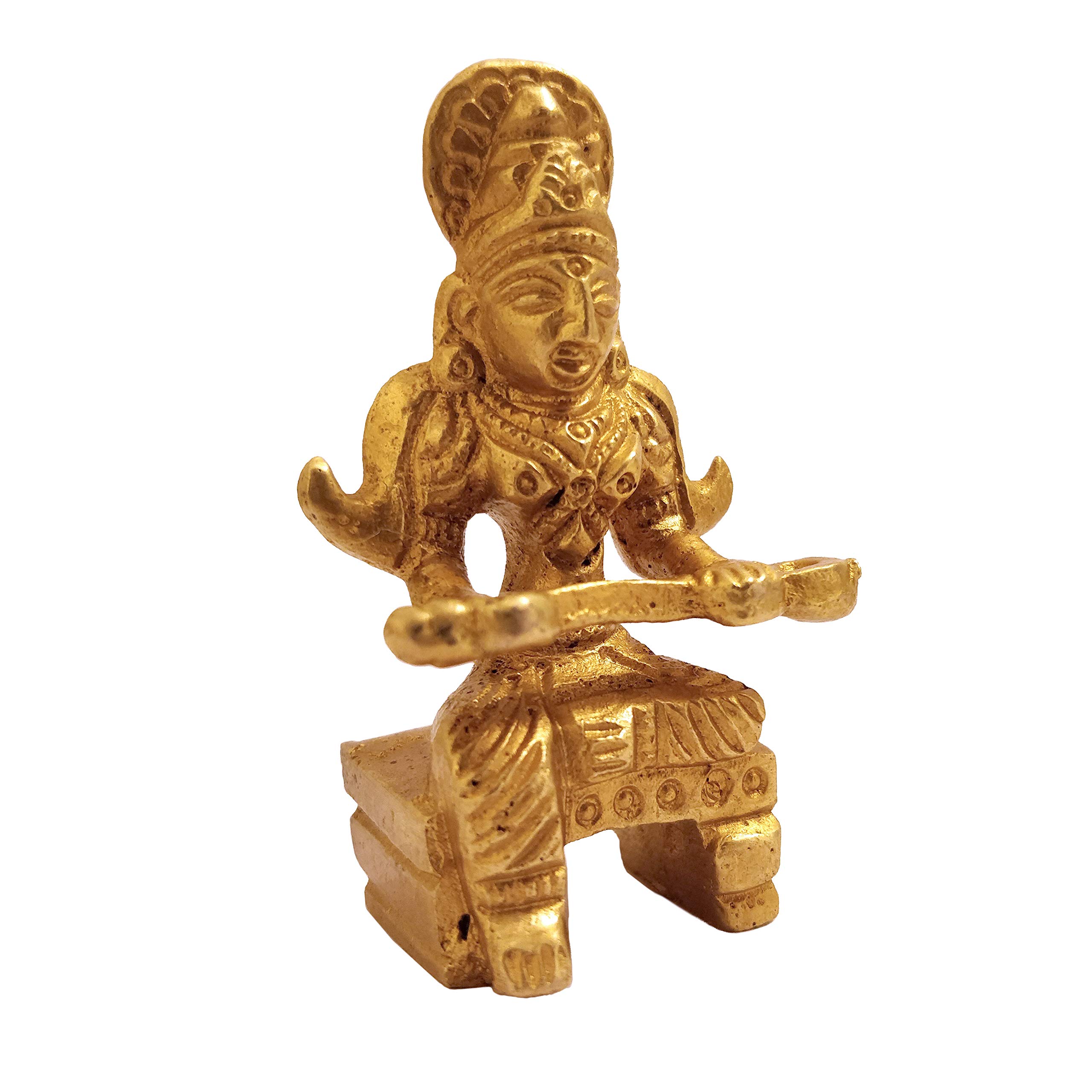 GURU JEE Brass Statue Goddess of Food Annapurna Devi Idol Small Annapurna Maa Murti for Mandir Temple Puja Religious Gifts Showpiece - Image 2 thumbnail