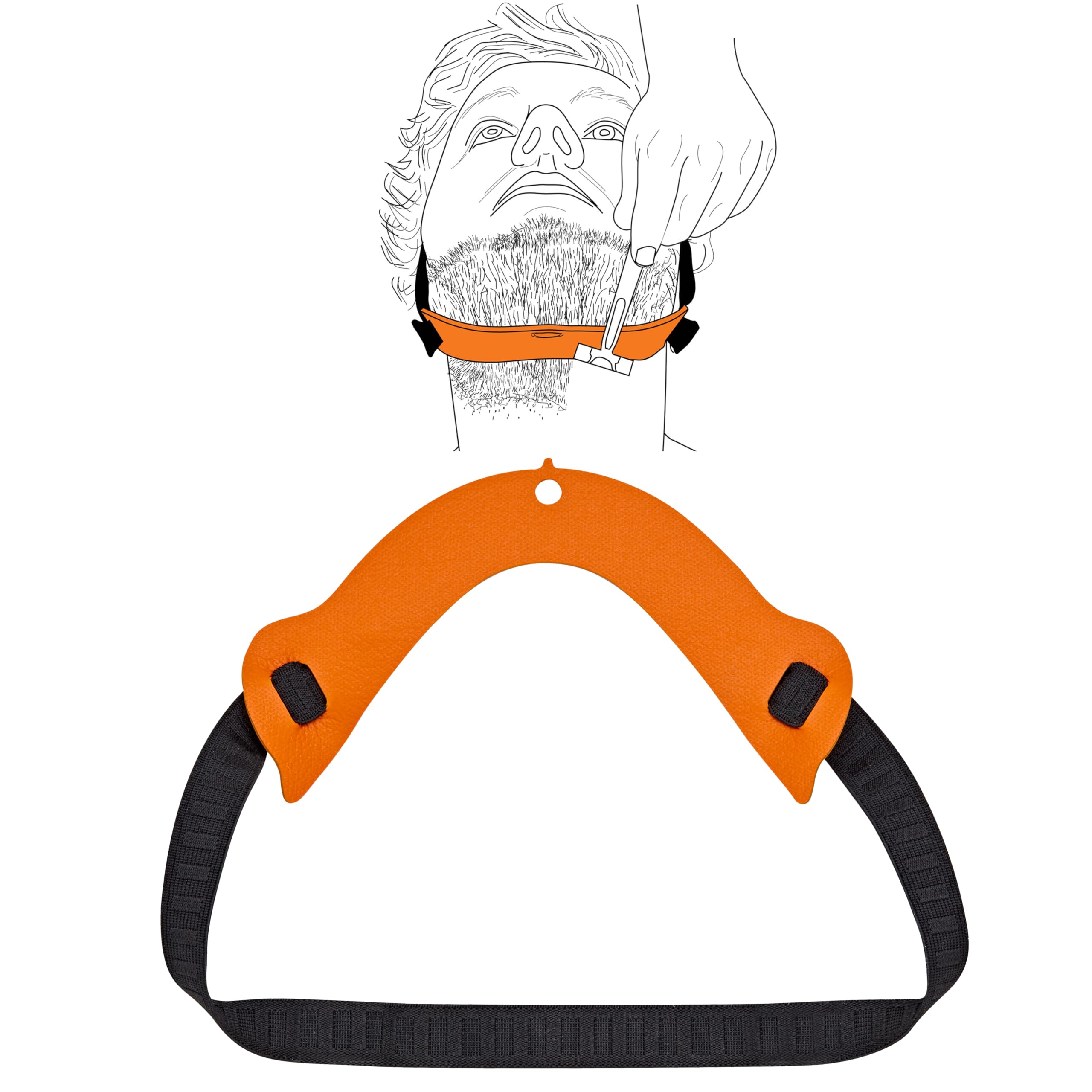 Beard Neckline Guide Lite: Hands-Free, Do-it-yourself Beard Neck Haircut Template, Beard Neckline Lineup