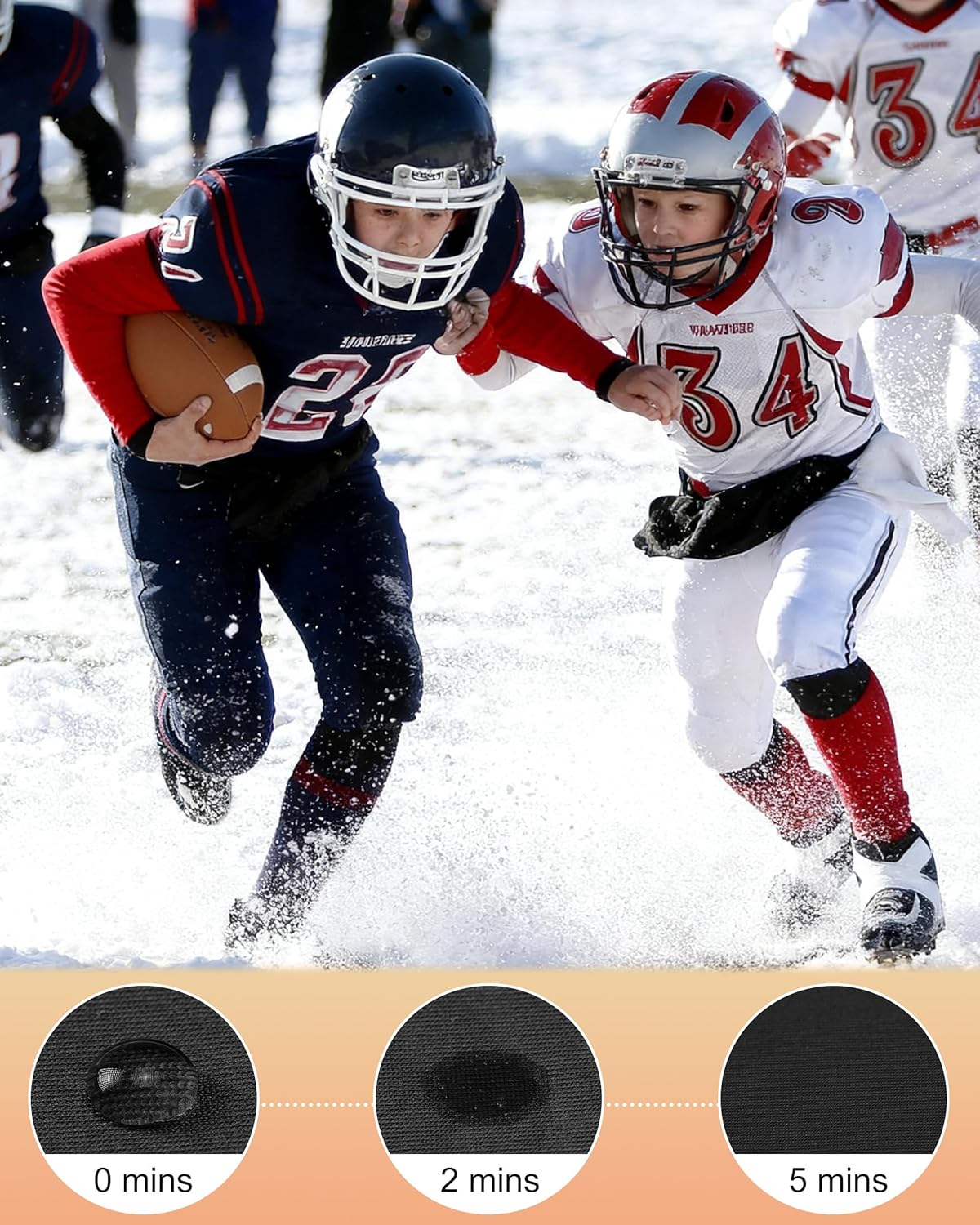 Youth Boys Thermal Compression Shirts, Fleece Lined Long Sleeve Undershirt, Athletic Base Layer Top Soccer Football - Image 7