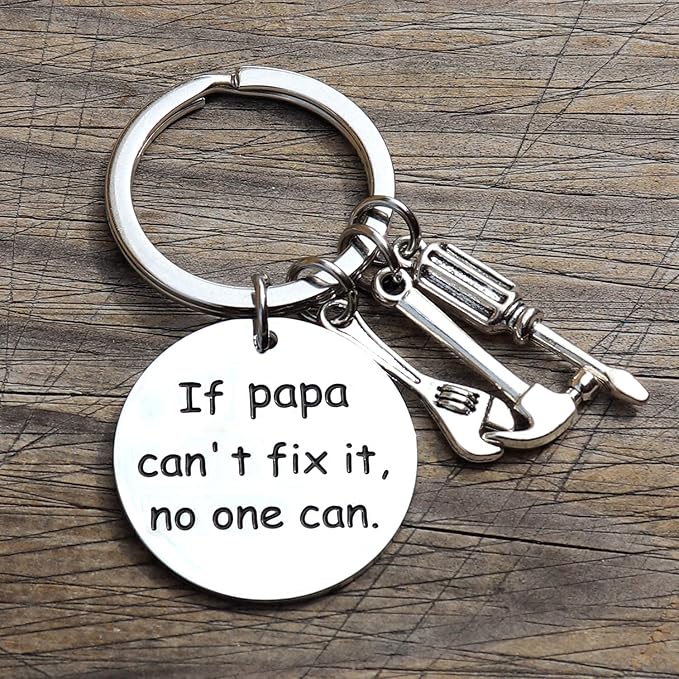 HEAVY DRIVER® Father's Day Gift Stainless Steel Keychain with