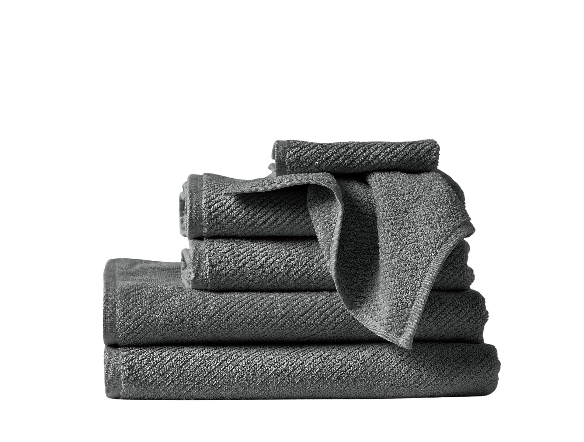 Coyuchi Air Weight Wash Cloth, 100% Organic Cotton Washcloth, 12"x12", Shadow
