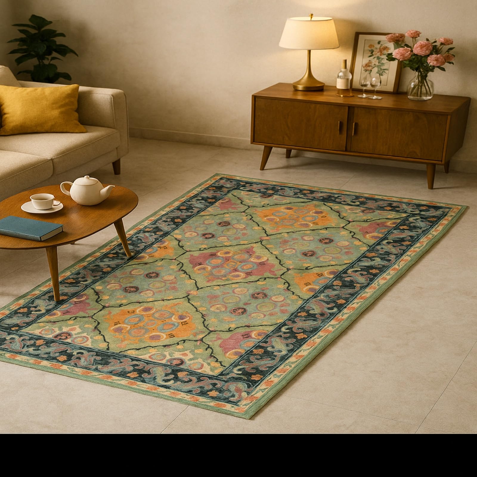 Tapis de cuisine rose rétro pour couloir étroit et terrasse