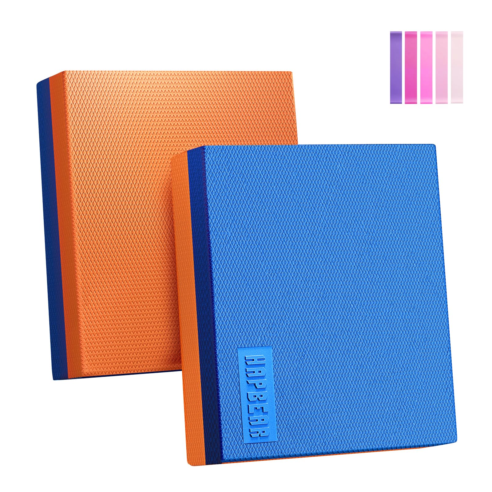 HAPBEAR Balance Pad, 2-Pack 40ร33ร6cm, Balance Mat, Premium Non-Slip Foam Balance Pad for Fitness and Stability Training, Yoga, Physical Therapy, Knee ๏ผ Ankle Exercise