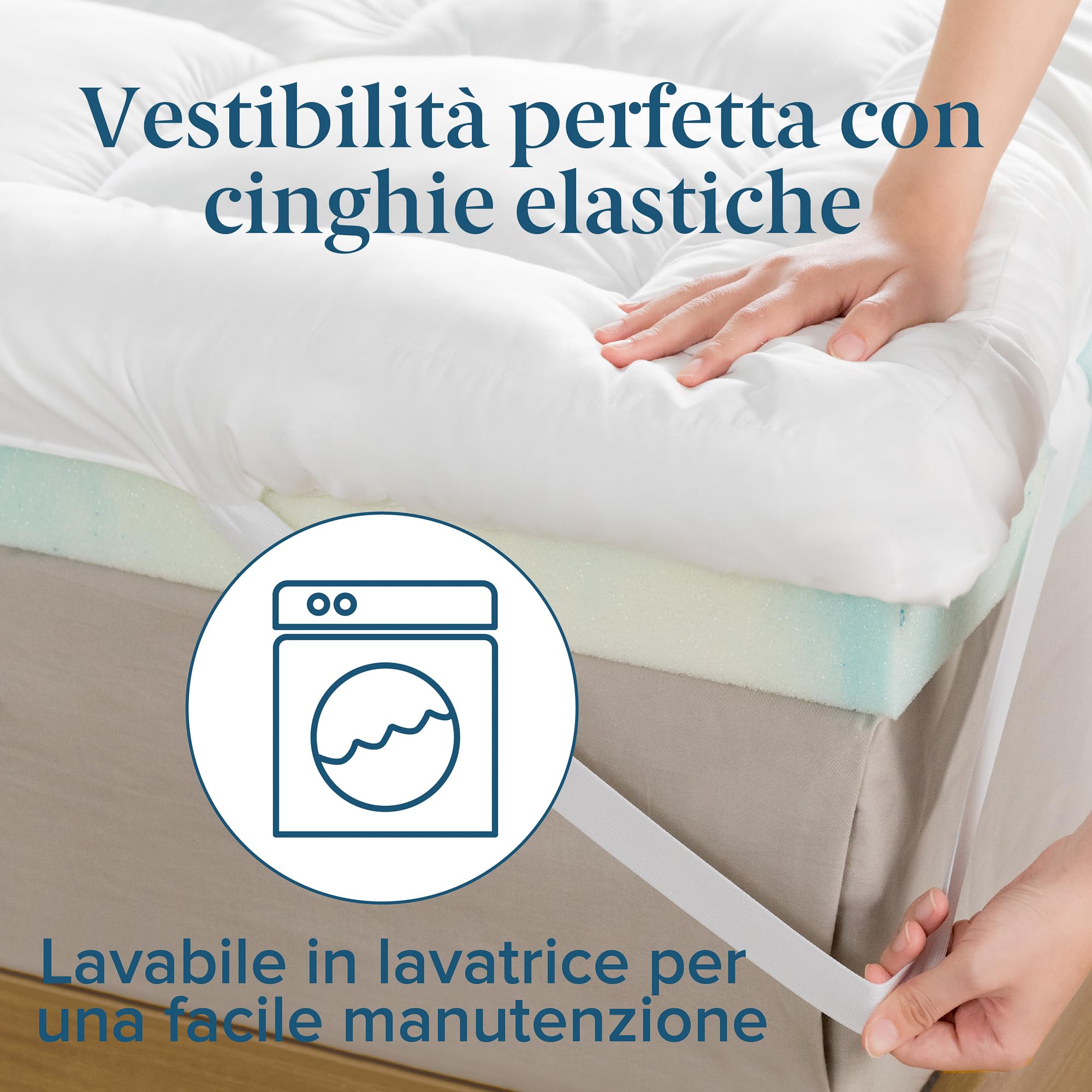 Zinus Topper Materasso 80x190 cm – Spessore 10 cm – Schiuma Cooling Airflow – Traspirante e a Rigidità Media – Certificato OEKO-TEX – Lavabile in Lavatrice