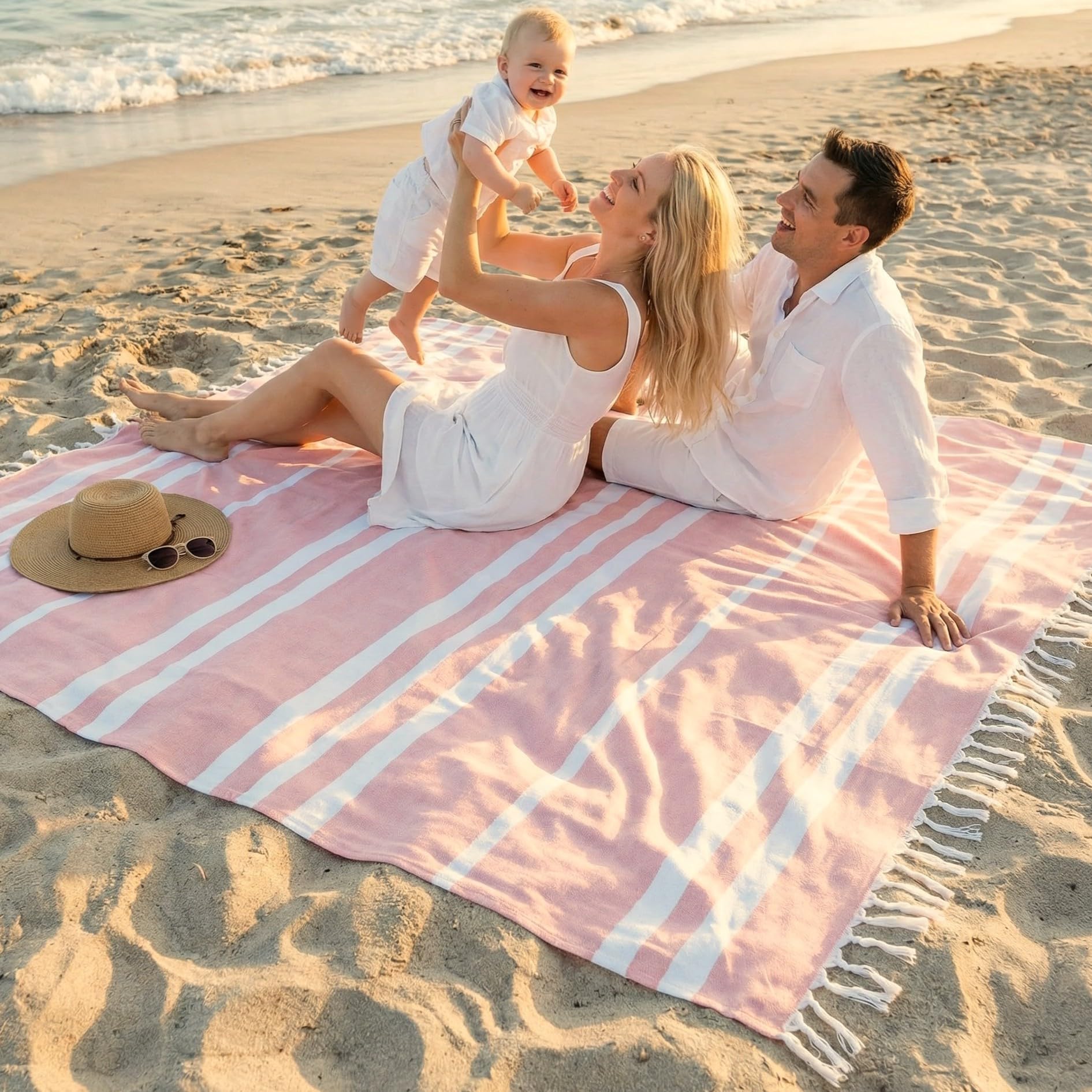Amazon.com: Beautiful Extra Large Beach Blanket with Tassels