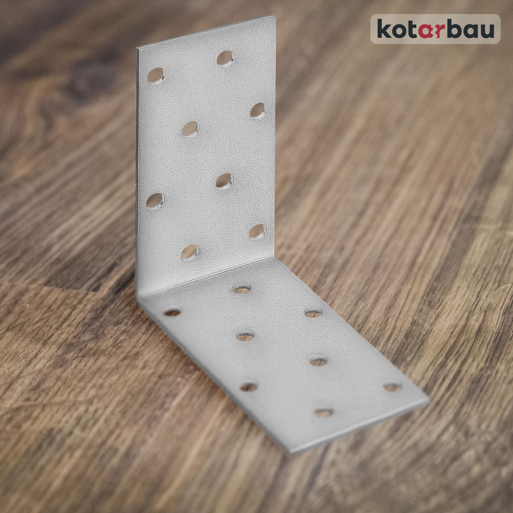 KOTARBAU 50er Set Winkelverbinder 75 x 75 x 40 mm Verzinkt Stahl Bauwinkel Montagelöcher Möbelwinkel Schwerlast Holzverbinder Montagewinkel Stuhlwinkel