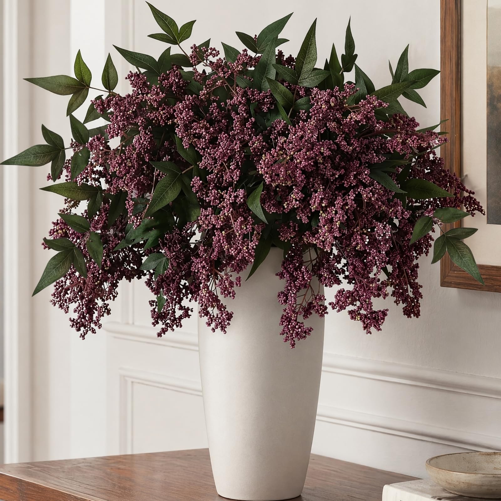 Tiges de baies artificielles d'automne pour décoration de vase
