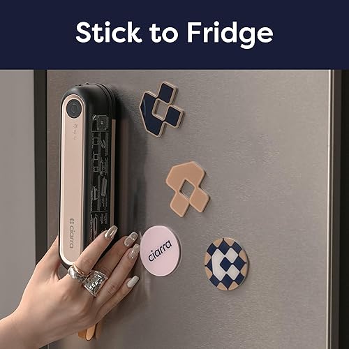 Miniatura 4 de CIARRA Máquina selladora al vacío portátil para conservación de alimentos y frescos, sellador al vacío de alimentos inalámbrico con 3 modos,