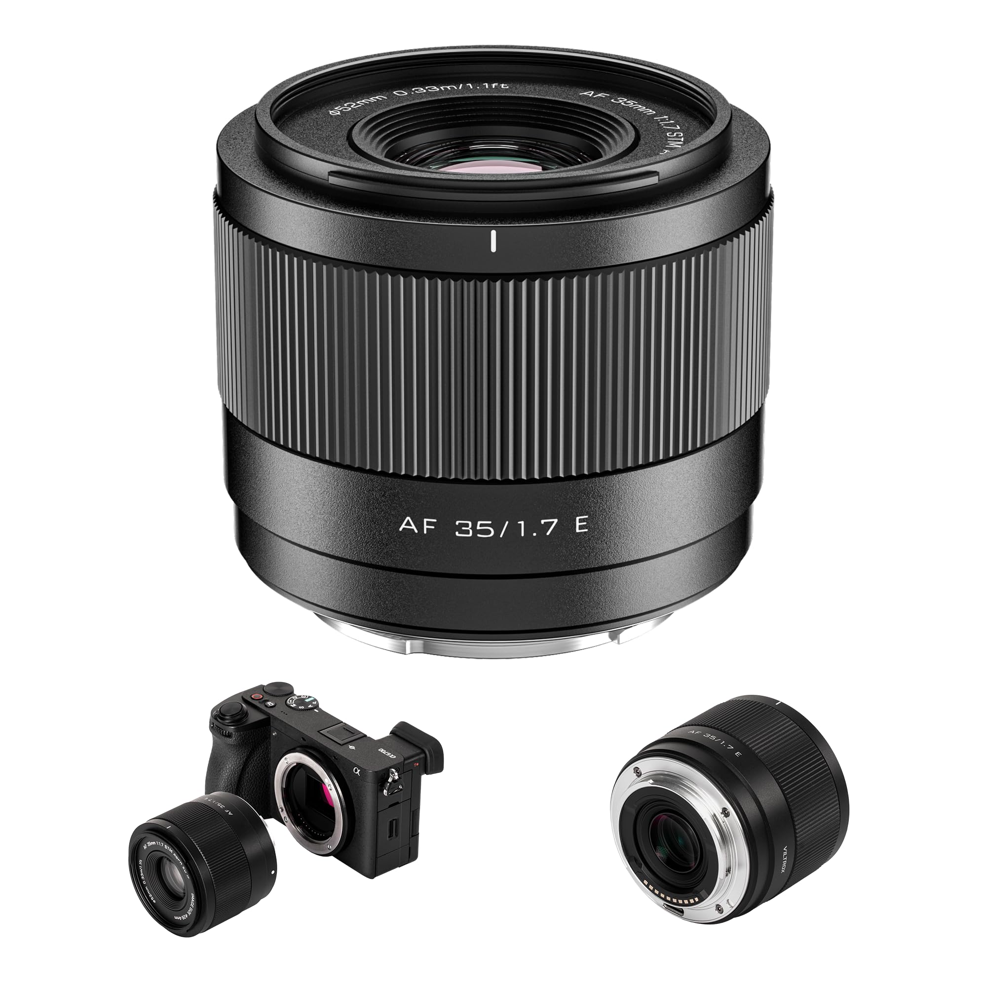 VILTROX Lente AF 35 mm F1.7 E Air APS-C para Sony E-Mount, lente