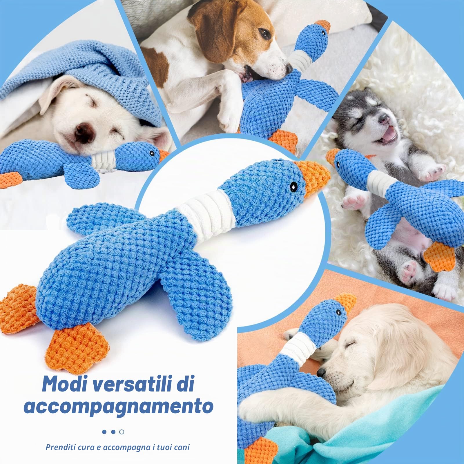 Vitscan interattivo giocattolo cigolante peluche anatra per cuccioli masticatori aggressivi