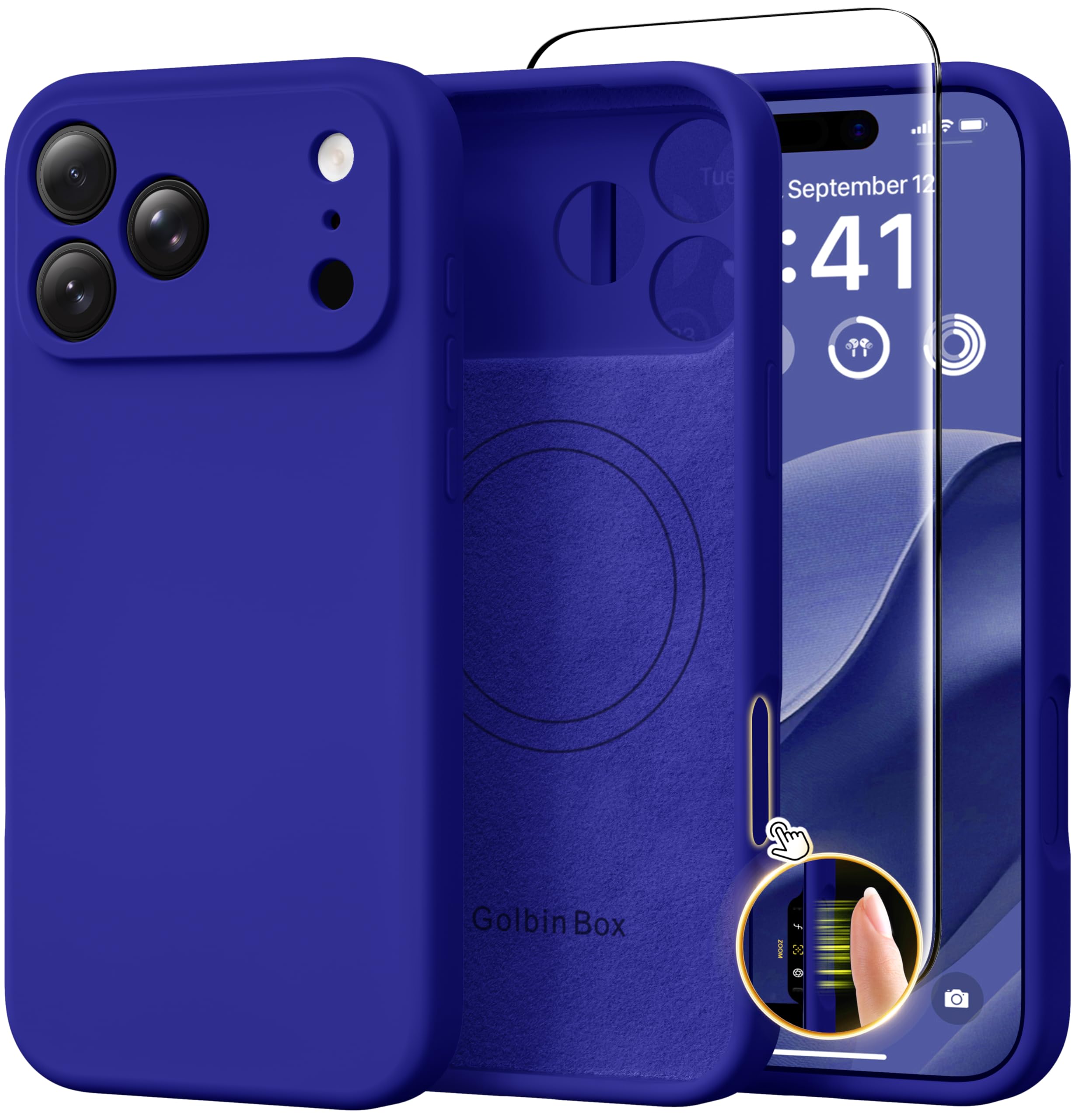 GolbinBox Magnetic for iPhone 18 Pro Max Case/17 Pro Max Case, Klein Blue