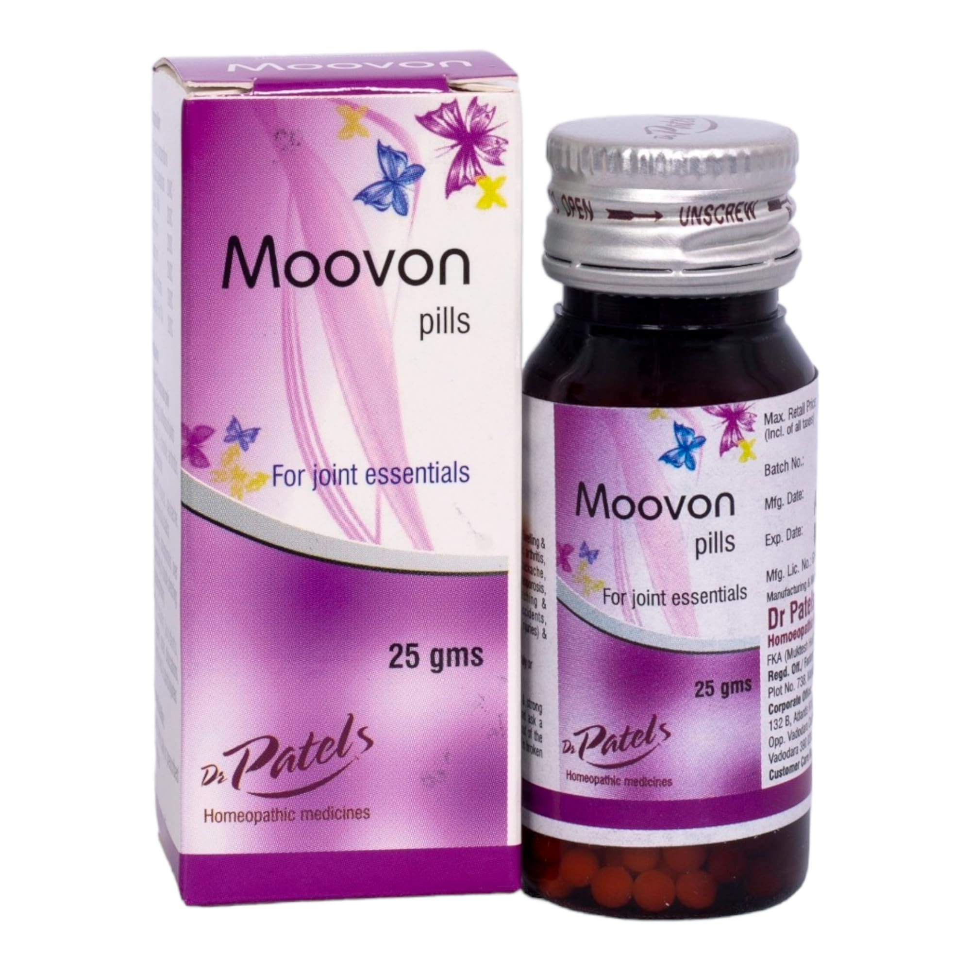 Dr Patels Set of 3 Homeopathic Moovon Pills - Joint Essentials for Pain Relief, Swelling, Stiffness, Arthritis, Osteoporosis, Sports Injuries, and Trauma- 25gm (B0CF9DHBGK) Amazon Price History, Amazon Price Tracker