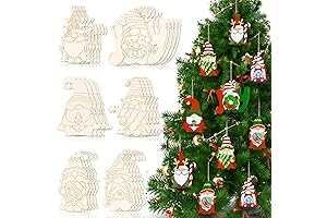 Kockuu Christmas Gnome Wooden Ornaments for Kids Crafts